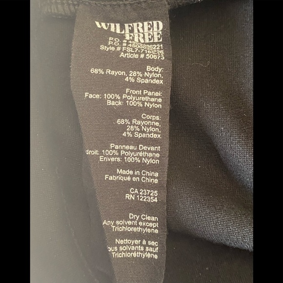 Aritzia Wilfred Free Liah Skort  Black Faux Leather front size S - Picture 8 of 9